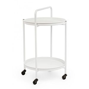 BIZZOTTO Carrello da servizio con vassoio AUSTIN TWIN – bianco D44,5 H70