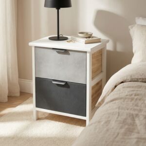 Comodino in legno CASIMIRO con 2 cassetti