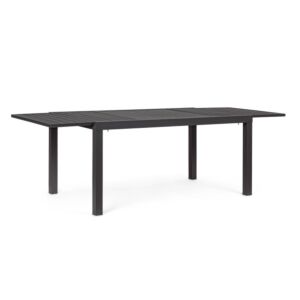 BIZZOTTO tavolo da pranzo da giardino allungabile HILDE 160–240 × 90 antracite