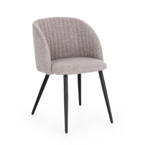 BIZZOTTO QUEEN sedia imbottita Bouclé Visone
