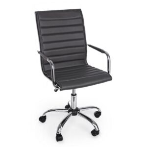 BIZZOTTO sedia ufficio PERTH grigio scuro con braccioli