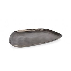 BIZZOTTO VASSOIO DECORATIVO CHISEL ANTRACIT 30X28