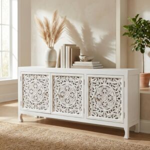 Credenza JACOB bianco legno mango