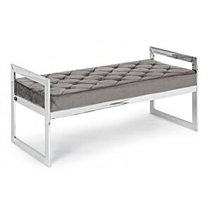 BIZZOTTO PANCA SVEVA VELLUTO GRIGIO 97X44