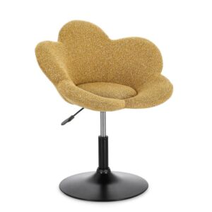 BIZZOTTO poltroncina girevole FLEUR senape con base nera
