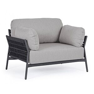BIZZOTTO Poltrona da giardino con cuscini PARDIS antracite QS22/grafite