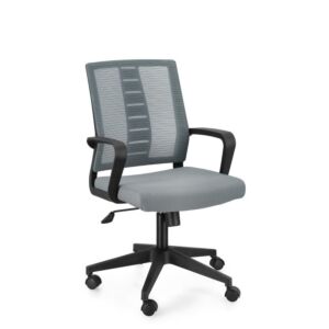 BIZZOTTO sedia ufficio ROMAN grigio scuro con braccioli
