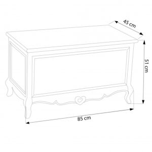BAULE DI LEGNO CUORE