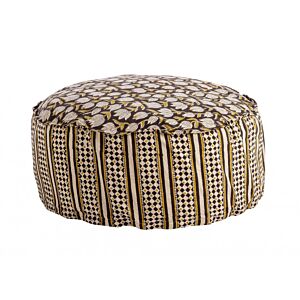 BIZZOTTO POUF CALAIS NERO C-TULIPANO-ROMBO D65X25