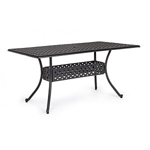 BIZZOTTO TAVOLO IVREA RETT 160X90 ANTRACITE