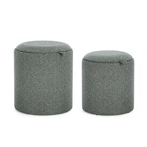 BIZZOTTO SET2 POUF C-CONT SASHA C-VASS DARK
