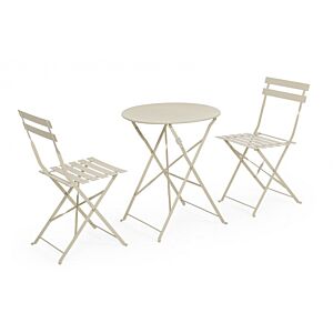BIZZOTTO Set giardino 3 pezzi BISTROT AUSTIN – gypsum