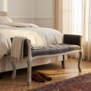 PANCA MADELYN IN VELLUTO TAUPE