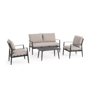 BIZZOTTO set da giardino SET4 con cuscini NEBULA antracite YK13-UK