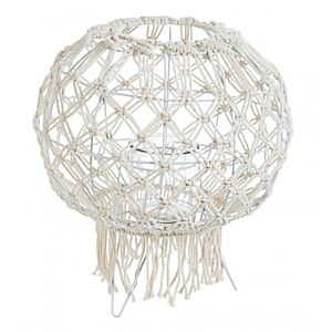 BIZZOTTO LANTERNA MACRAME BIANCO H38