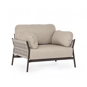 BIZZOTTO Poltrona da giardino con cuscini PARDIS RAVEN QS25