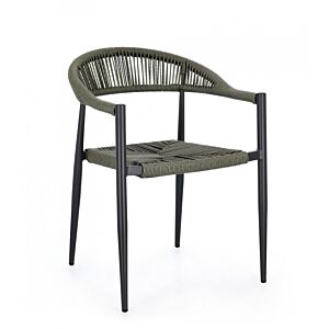 BIZZOTTO Poltrona da giardino JANDIA antracite/verde - impilabile