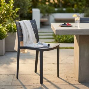Sedia da giardino HALLIE – grigio