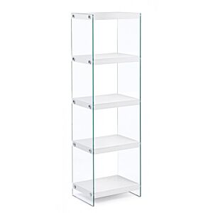 BIZZOTTO LIBRERIA 5P LINE WOOD BIANCO