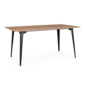 BIZZOTTO tavolo da pranzo MELYS naturale–nero 160 × 75 cm