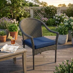 Cuscino per sedia REAL LARGE blu scuro
