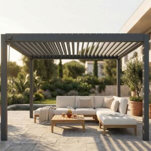 PERGOLA BIOCLIMATICA 3 X 3 CON DOPPIA LAMELLA