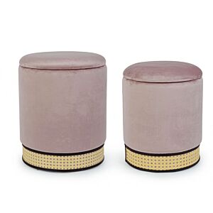 BIZZOTTO SET2 POUF CONTENITORE MILENA ROSA ANT
