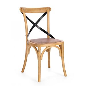 BIZZOTTO SEDIA CROSS METAL NATURALE