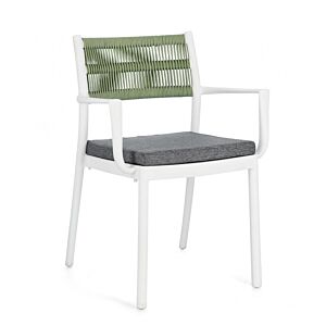 BIZZOTTO SEDIA C-BR C-C ALVIN BIANCO/VERDE
