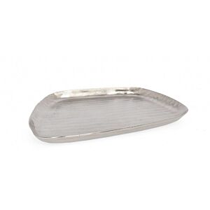 BIZZOTTO VASSOIO DECORATIVO CHISEL ARGENTO 30X28