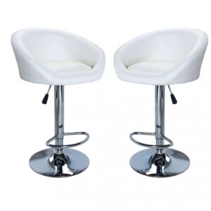 Sgabello da bar MIKE in colore bianco HF807122-BIAN