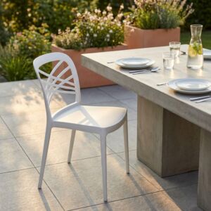 Sedia da giardino HARMONIE – bianco