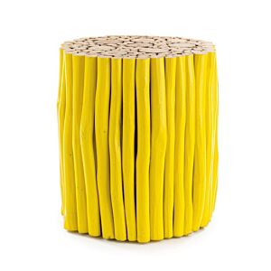 BIZZOTTO tavolino rotondo di servizio GUADALUPE giallo