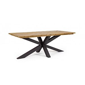 BIZZOTTO TAVOLO PALMDALE RETT 200X100 CARBON RT02