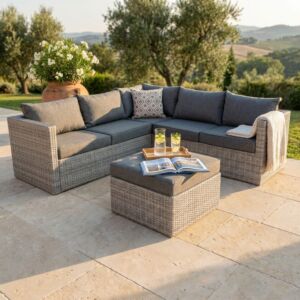 Salotto angolare ARGENTINA C/CUSCINI - WI-806880-GREY