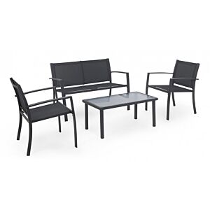 BIZZOTTO Salotto da giardino SET4 PEDRO antracite-antracite JA18