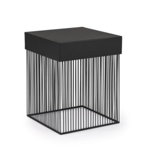 BIZZOTTO Tavolino quadrato in metallo YASLINE 40×40 nero