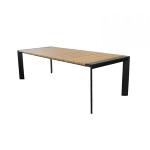 Tavolo da giardino allungabile BROOKLYN 200/250×100 – antracite – effetto legno – Mobalia