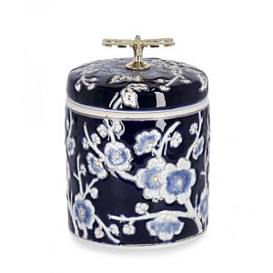 BIZZOTTO VASO MENG C-TAPPO CIL BLU BIANCO H16
