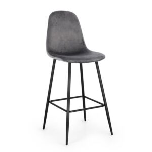 BIZZOTTO sgabello NEW IRELIA nero – grigio scuro (velluto)