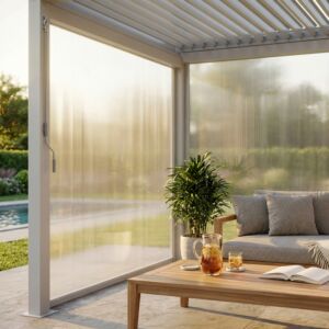 LATERALE PER LATO DA 3 M PERGOLA BIOCLIMATICA PVC