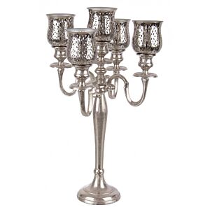 BIZZOTTO CANDELABRO SHARYN 5FUOCHI ARGENTO H62