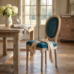 SEDIA CONSTANCE IN VELLUTO BLU