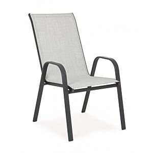 BIZZOTTO SEDIA C-BR MARTINEZ GRIGIO CHIARO