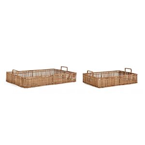 BIZZOTTO SET2 VASSOIO DECOR C-MAN KADIN RETT NAT