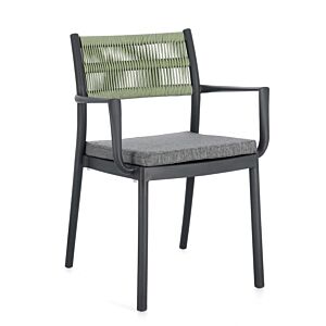 BIZZOTTO SEDIA C-BR C-C ALVIN ANTRACITE/VERDE