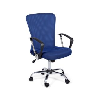 BIZZOTTO sedia da ufficio Brisbane blu con braccioli