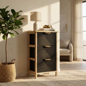 Cassettiera in legno ASIER con 3 cassetti
