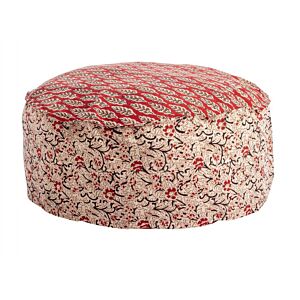 BIZZOTTO POUF LORIENT ROSSO C-FOGLIA-FIORE D65X25