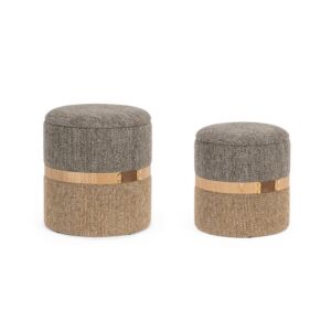 BIZZOTTO set 2 pouf contenitore TALYA savana